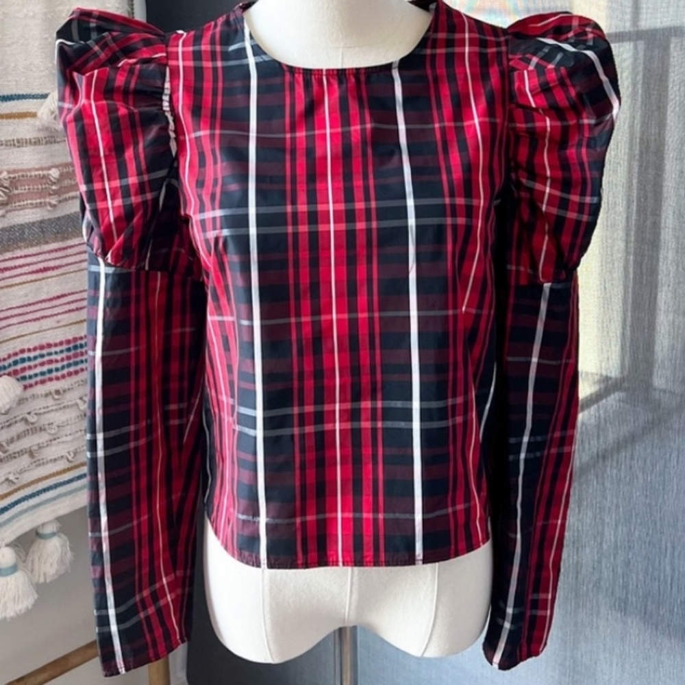 Zara plaid top